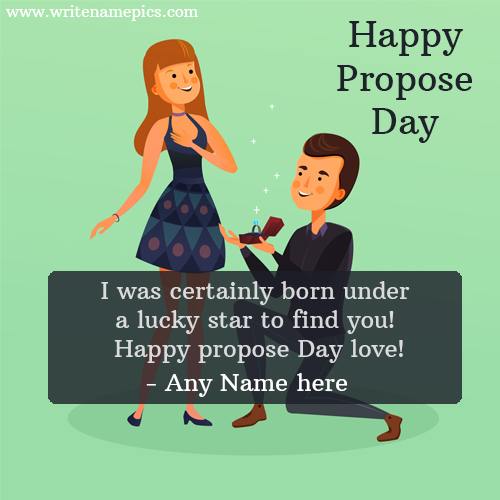 Happy propose day 2022 wishes greetings card with name edit