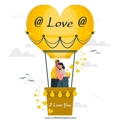 I Love You with Couple Name Alphabet Image