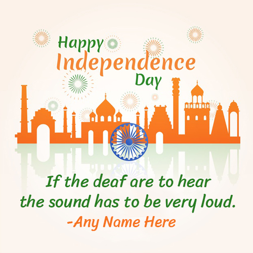 Independence Day Greeting Image with Name Editor