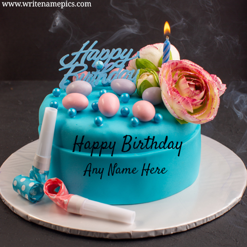 Make Lovely Happy Birthday Cake with Name editor image