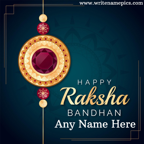 Make Online Happy Raksha Bandhan wishes card with Name