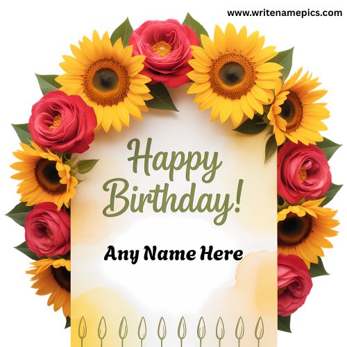 Online Birthday Greetings Card Maker with Custom Name