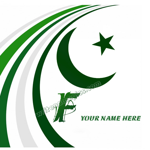 Pakistan Flag with F Alphabet name Whatsapp Profile images