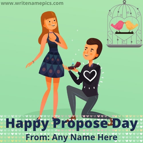 Personalized Happy Propose Day Greeting Card With Name