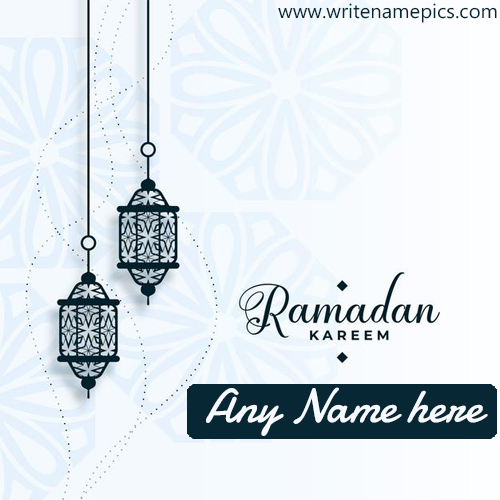 Ramadan Kareem 2021 card with name pic Edit