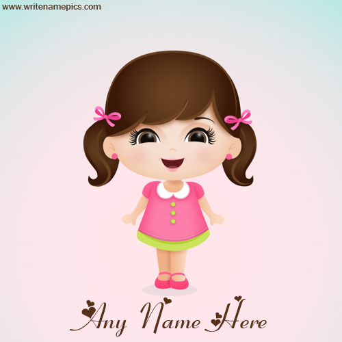 Simple Baby Doll Image with Name online editor