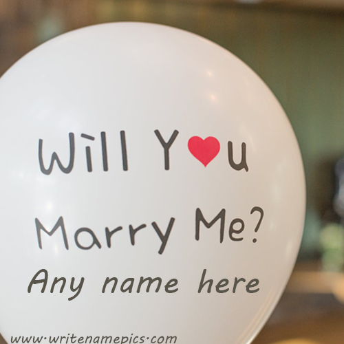 Will you marry me wishes card with name