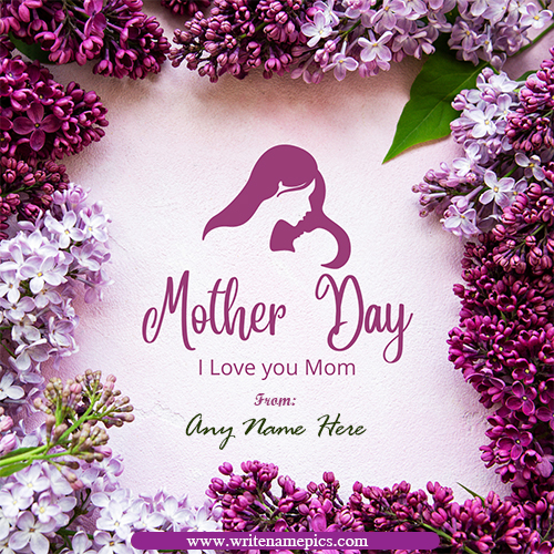 Wishing you a happy mothers day wishes card with name