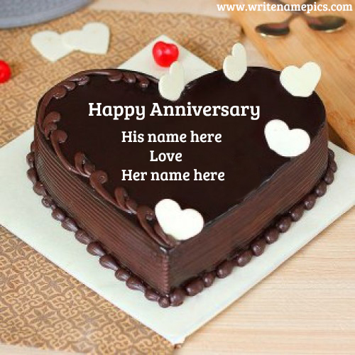 Write Couple Name on Happy Marriage Anniversary Pictures