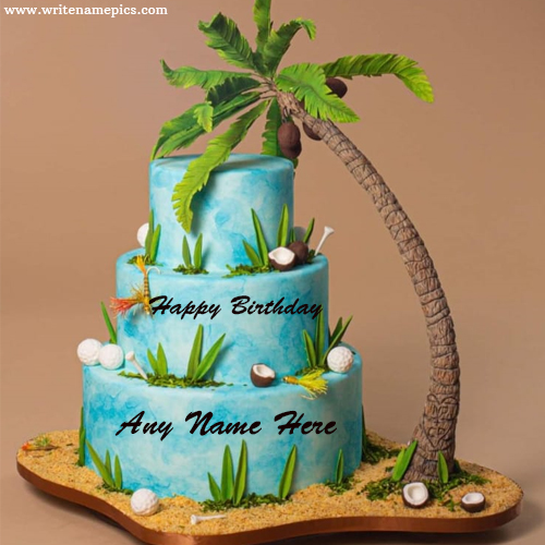 Write Name on Happy Birthday cake Image with Name