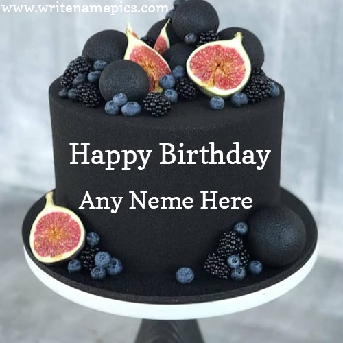 fruity chocolate birthday cake with name
