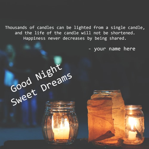 good night sweet dreams candles name pix