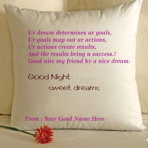 good night sweet dreams wishes images with name edit