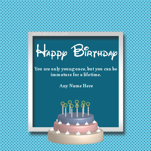 happy birthday greeting card with name pic
