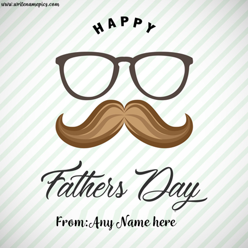 happy fathers day greeting card with name edit