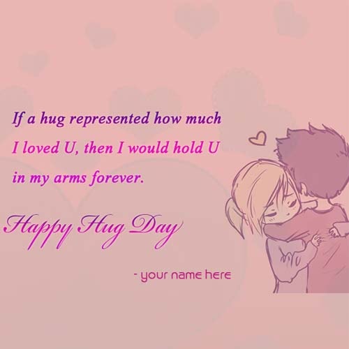 happy hug day quote name pix
