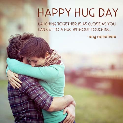 happy hug day wishes with names