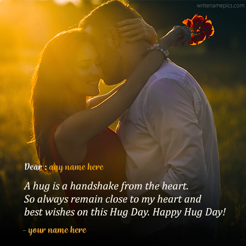 hug day wishes quotes with name pic