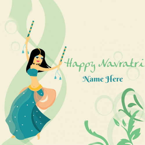 happy navratri 2018 wishes greeting cards with name