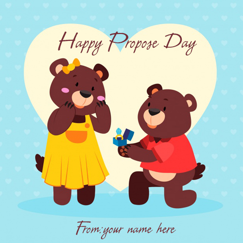 happy propose day with name pic edit