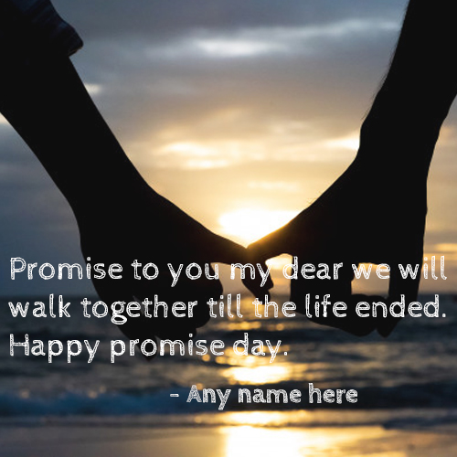 happy promise day wishes greeting card with name images