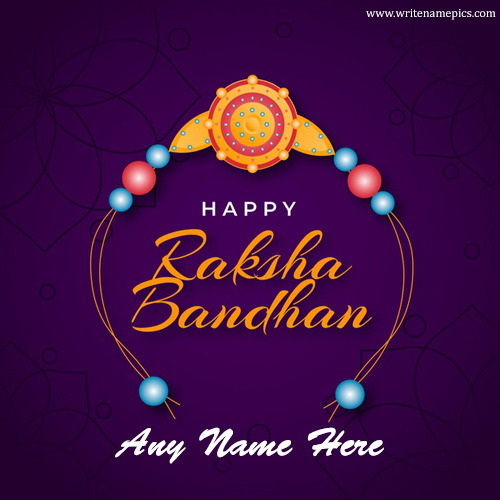 happy raksha bandhan 2021 card with name