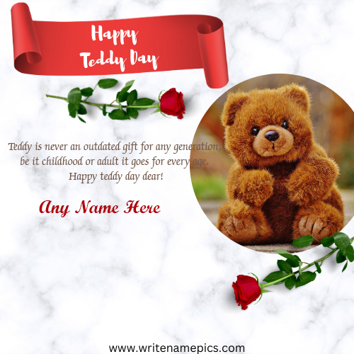 happy teddy day wishes quote images with name eeditor