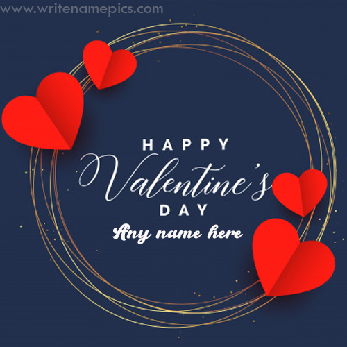 happy valentine day 2020 card with name