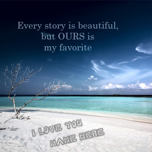 i love you with name beautiful beach sand write pictures