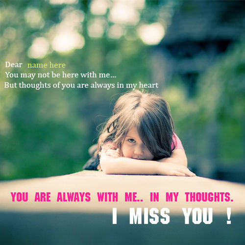 i miss you quotes images with name editor