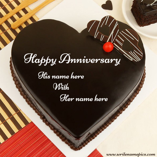 love anniversary cake with name edit