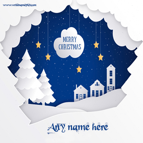 merry Christmas card with Name Pic