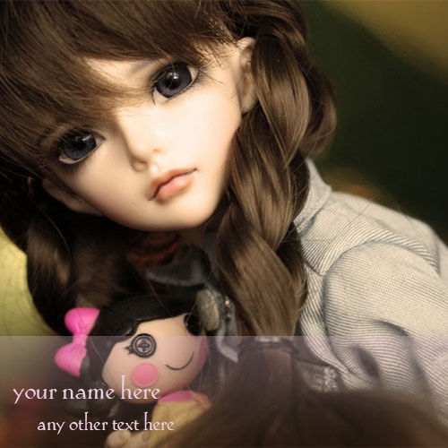 name on cute dolls images for whatsapp profile picture