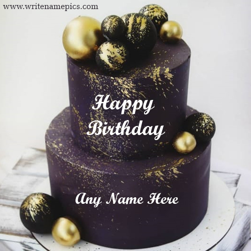 online Happy Birthday wishes with Name on Cake Image