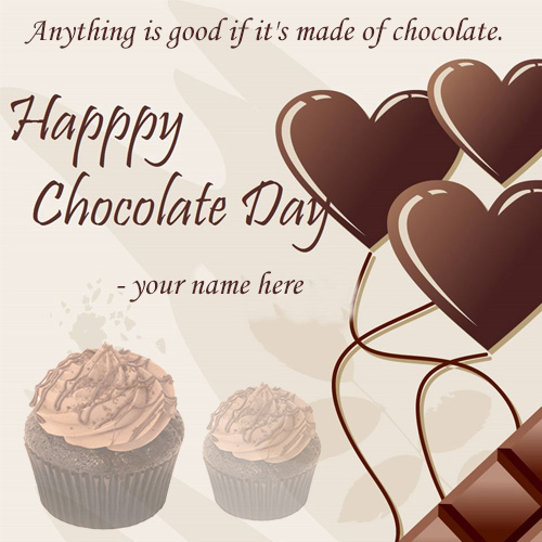 online wishe happy chocolate day with your name pic
