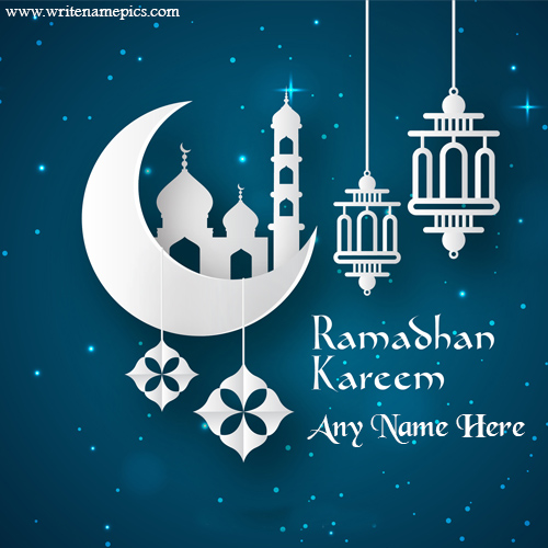 ramadan wishes card with name edit free download