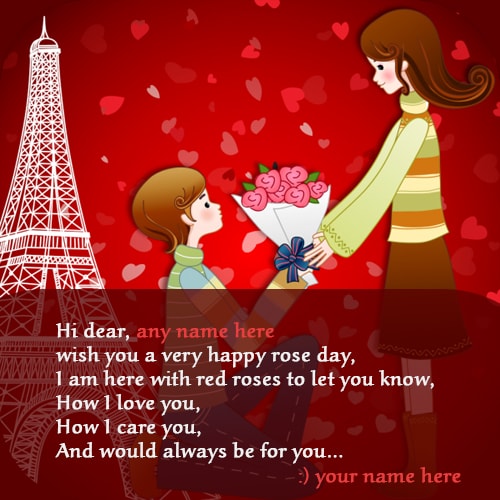 rose day wishes for girlfriend with name editor