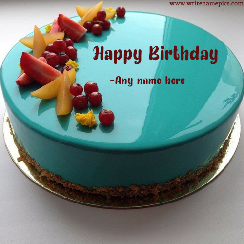 send happy birthday cake image with name