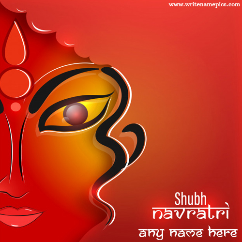 shubh navratri wishes greeting card with name edit