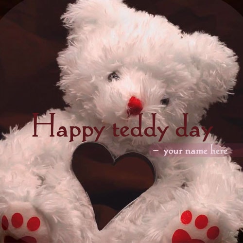 teddy bear day wishes name picture