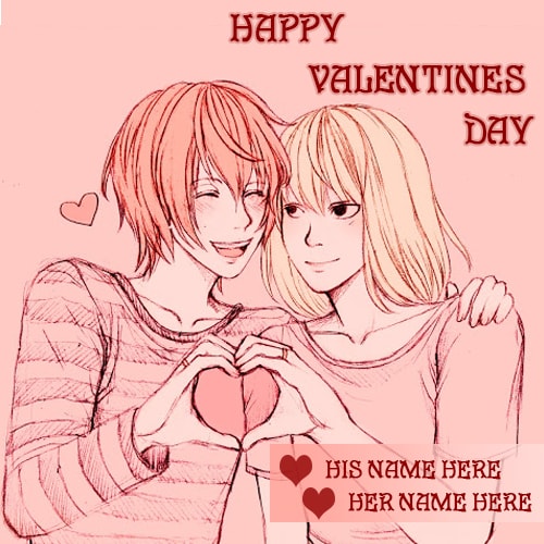 valentines day wishes quotes for his and her name