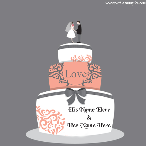 wedding anniversary cake with name