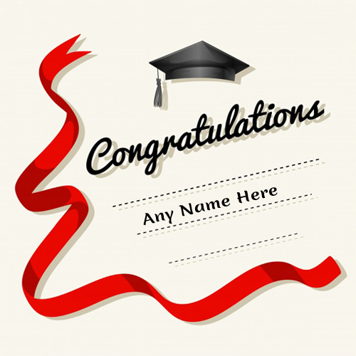 write name on complete master degree congratulations cards