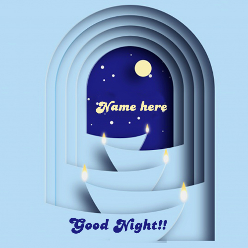 write name on good night wishes for friend pic