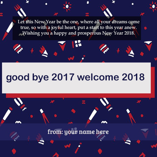 write name on happy new 2018 latest pictures for free