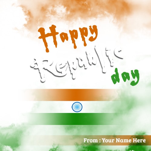 write name on happy republic day images