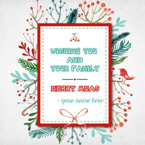 write name on merry christmas wishes images for free